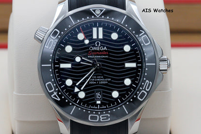 BNIB Omega Seamaster 300M 42MM Diver Black Wave Dial 210.32.42.20.01.001 B&P