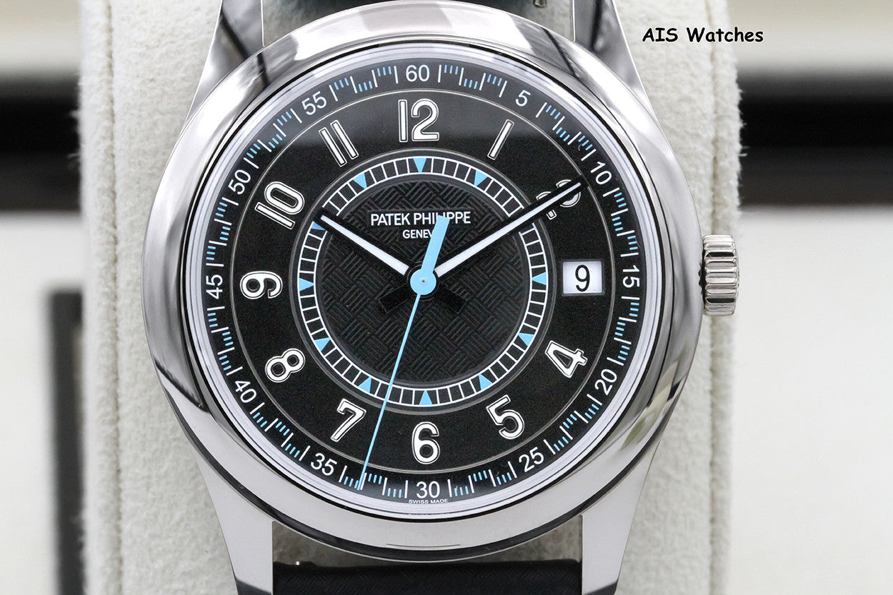 Patek Philippe 6007G-011 Calatrava White Gold Black / Sky Blue 40MM Box & Papers