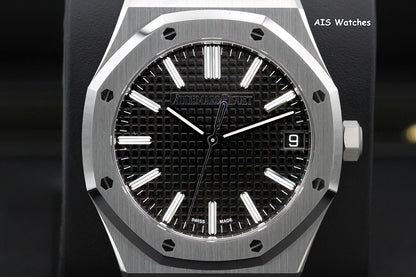 BNIB Audemars Piguet 15510ST.OO.1320ST.07 Royal Oak Black Dial 41MM Box & Paper