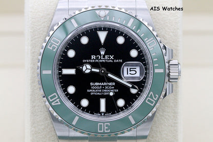 BNIB Rolex Submariner Date Ceramic Green Bezel 126610LV 41MM Box & Paper