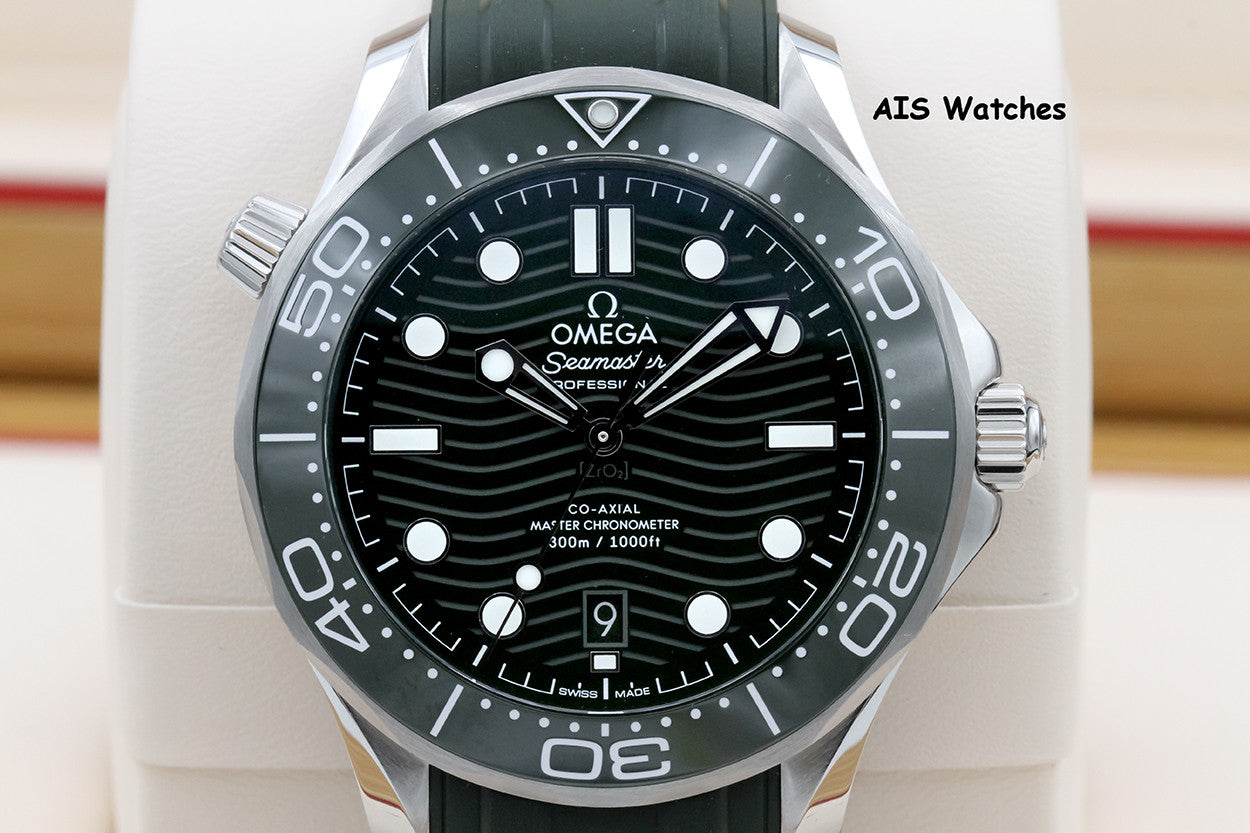 BNIB Omega Seamaster 300M 42MM Diver Green Wave Dial 210.32.42.20.10.001 Box & Papers