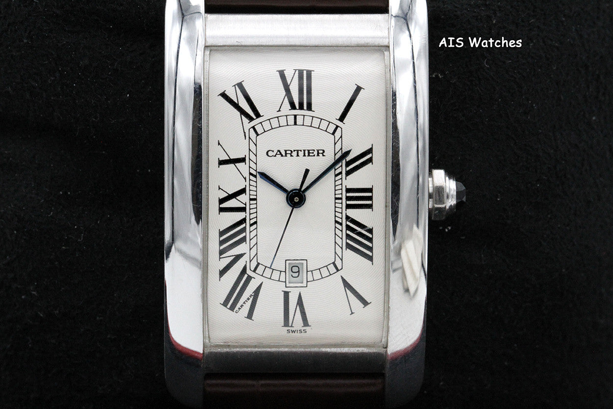 Cartier Tank Americaine W2603256 18K WG Automatic Silver Dial B&P