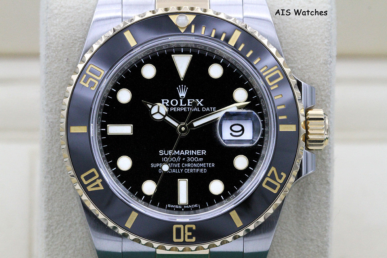 Rolex Submariner 18k/SS 116613LN Black Dial 2018 Box & Papers