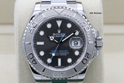 Rolex YachtMaster 116622 Dark Rhodium Dial Platinum Bezel 2018 Box & Papers