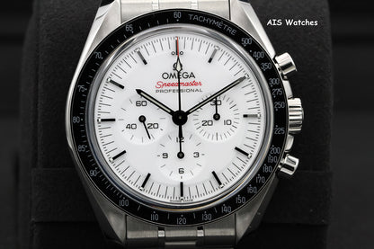 BNIB Omega SpeedMaster 3861 MoonWatch 310.30.42.50.04.001 White Dial Sapphire BP