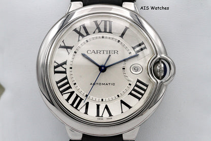 Cartier Ballon Blue de Cartier 42MM W69016Z4 Automatic SS Silver Dial B&P