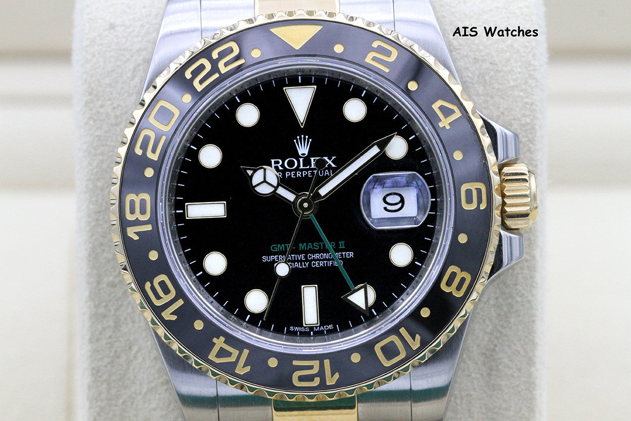Rolex GMT Master II 18K/SS 116713LN 40MM Black Dial 2016 Box & Paper