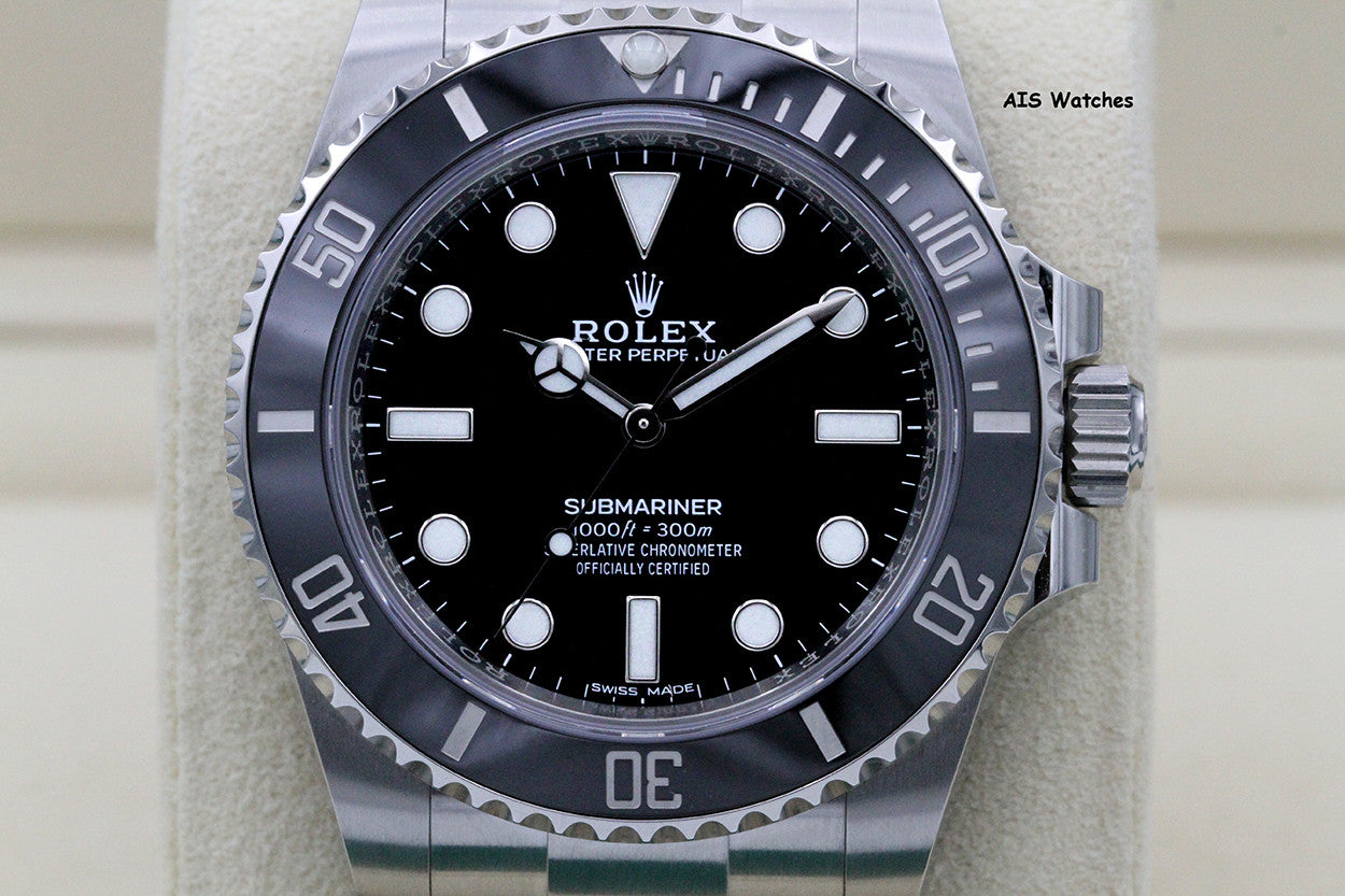 Rolex Submariner 114060 No Date 40MM Ceramic Bezel 2019 Box & Papers