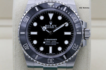 Rolex Submariner 114060 No Date 40MM Ceramic Bezel 2019 Box & Papers
