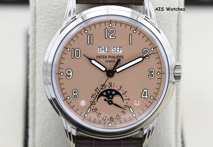 Patek Philippe Perpetual Calendar 5320G White Gold Rose Dial Box & Papers