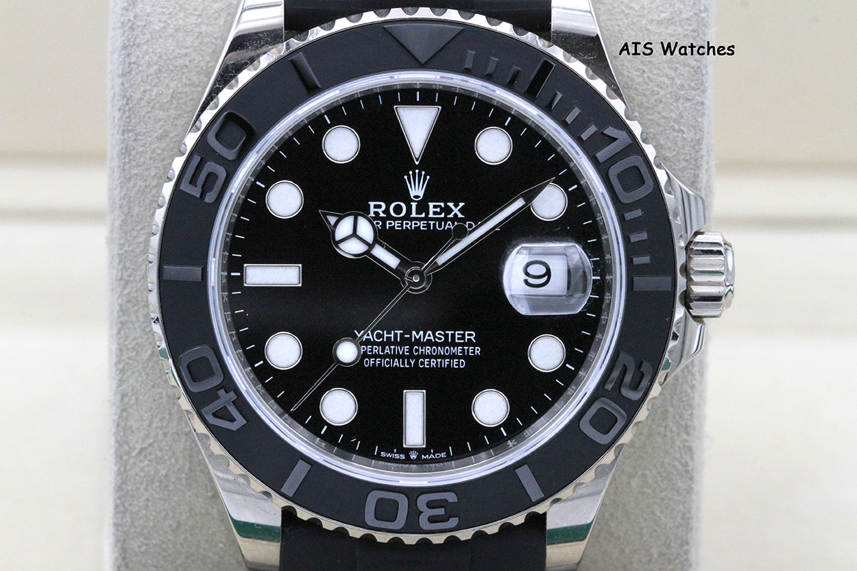Rolex Yachtmaster 226659 White Gold OysterFlex Strap 42 MM Box & Papers