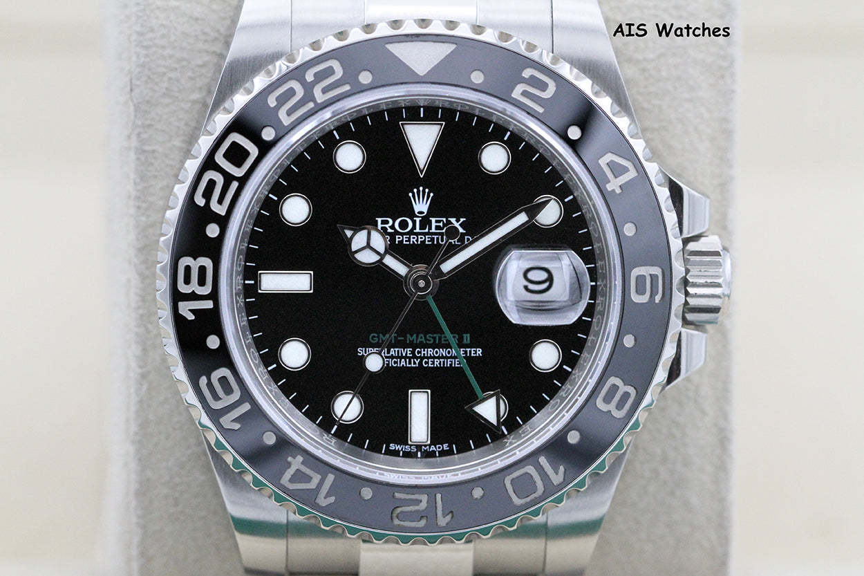 Rolex 116710LN GMT Master II Black Ceramic Insert 2016 Box & Papers