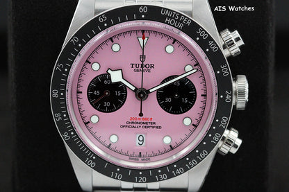 Tudor 79360N Black Bay Chronograph 41MM Pink Dial SS Jubilee Bracelet B&P