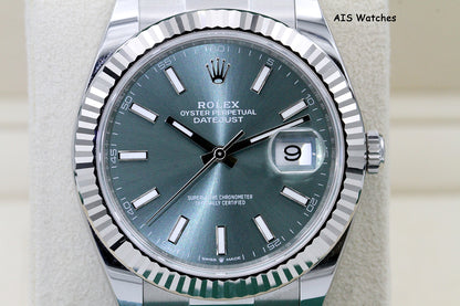 Rolex Datejust 41MM 126334 Mint Green Dial Oyster 2024 Box & Papers