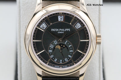 Patek Philippe Annual Calendar 5205R Rose Gold Green Dial Box & Papers