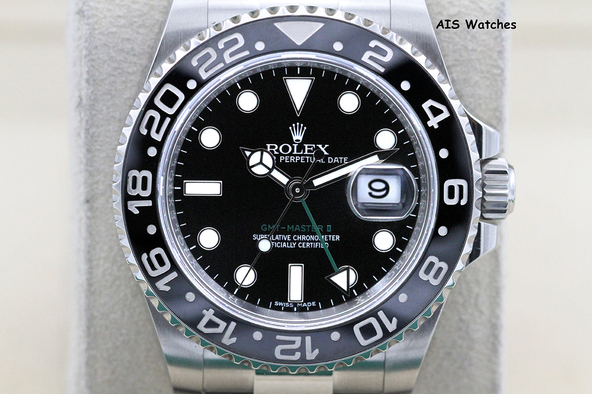 Rolex 116710LN GMT Master II Black Ceramic Insert 2016 Box & Papers