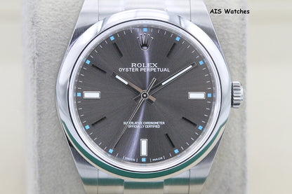 Rolex 114300 Oyster Perpetual 39MM Rhodium Dial 2018 Box & Papers