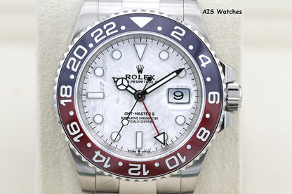 Rolex GMT-Master II 126719BLRO Meteorite Dial Pepsi 18K WG Box & Papers