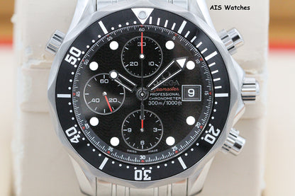 Omega Seamaster Diver 213.30.42.40.01.001 300M Automatic 41.5 Chronograph SS Bracelet B&P