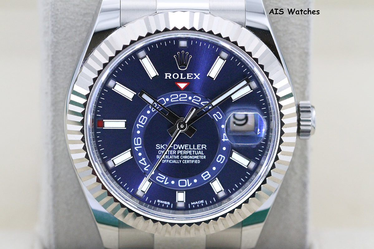 Rolex 326934 Sky-Dweller Stainless Steel Blue Dial Oyster 2021 Box & Papers