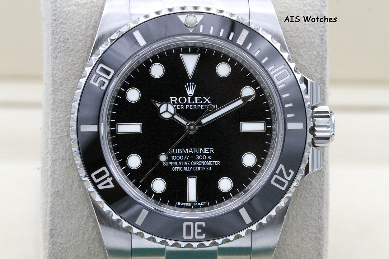 Rolex Submariner 114060 No Date 40MM Ceramic Bezel 2017 B&P