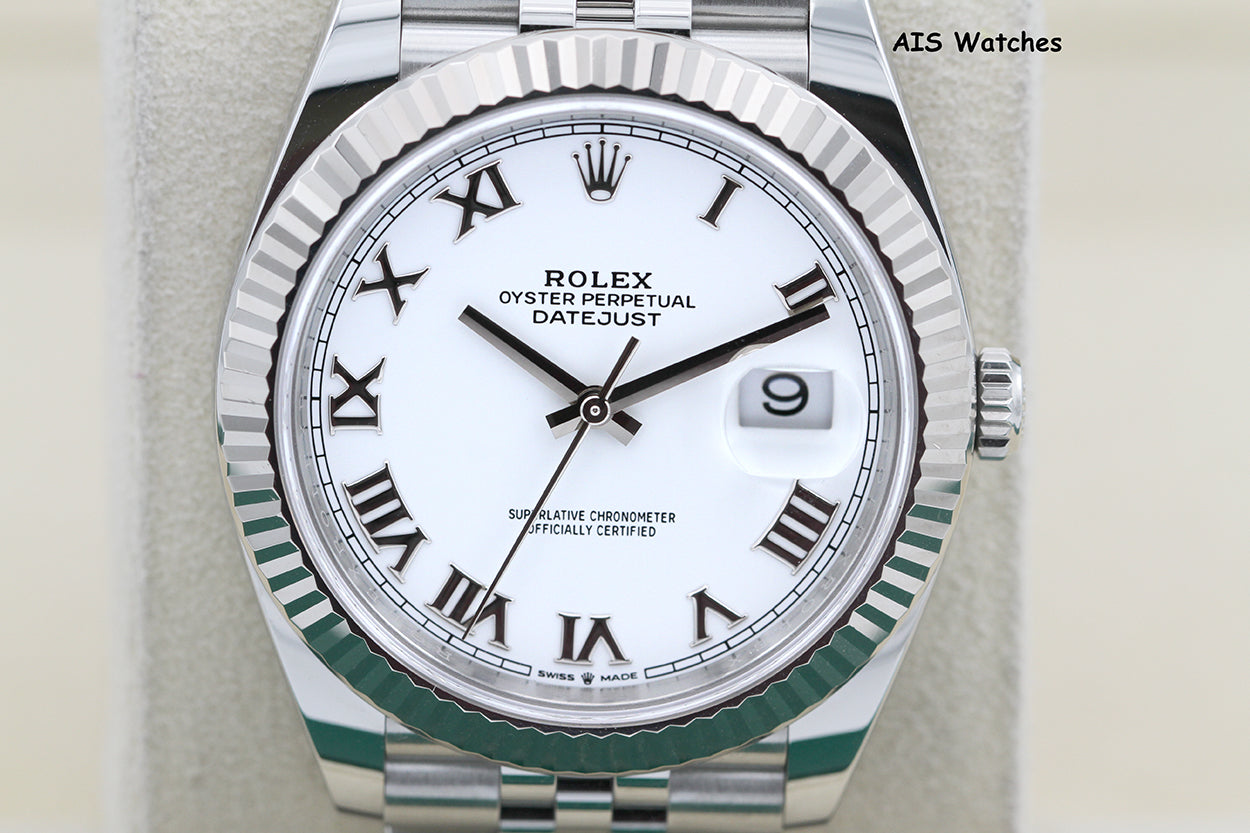 Rolex Datejust 41MM 126334 White Roman Dial Jubilee 2022 Box & Papers