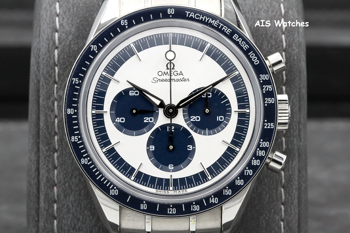 Omega Speedmaster CK2998 Blue SS Bracelet / Leather 311.33.40.30.02.001 Box&Papers