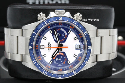 Tudor 70330B Heritage Chrono Blue Stainless Steel 42MM Box & Papers