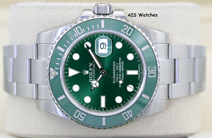 Rolex Submariner 116610LV HULK Green Dial and Ceramic Bezel Box & RSC Card 2022