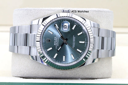 Rolex Datejust 41MM 126334 Mint Green Dial Oyster 2023 Box & Papers