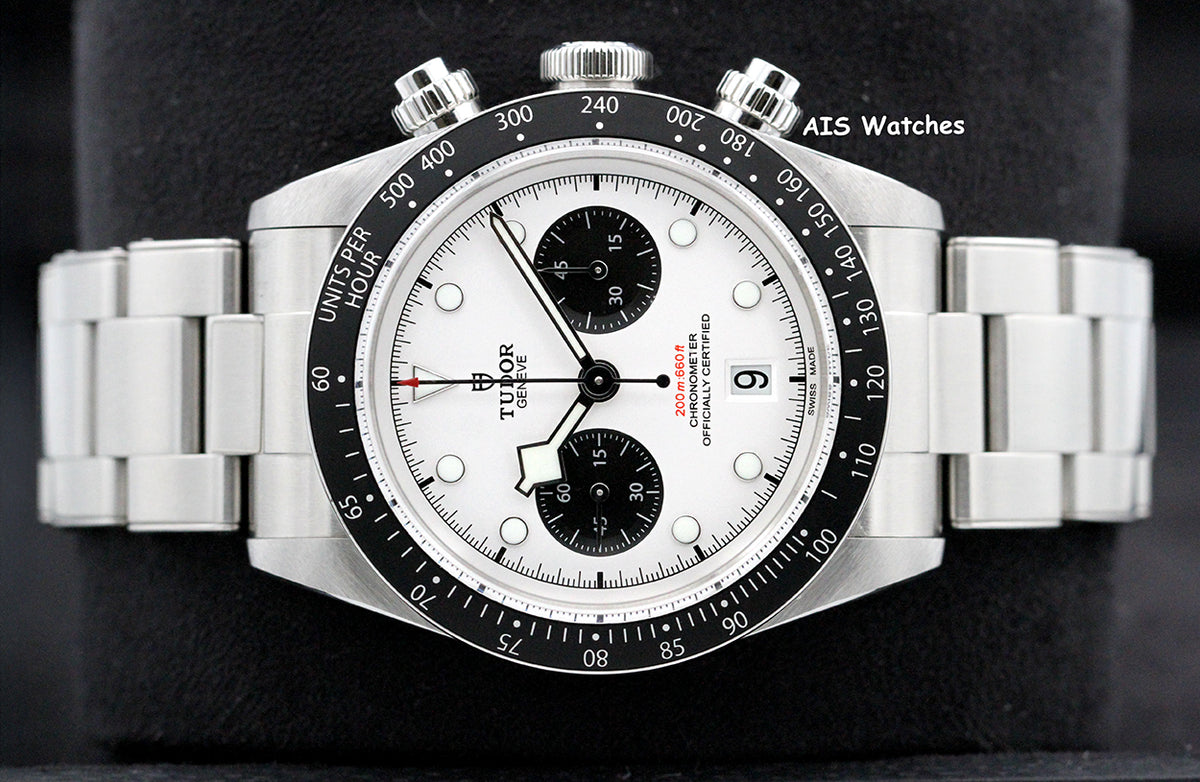 Tudor 79360N Black Bay Chronograph 41MM White Dial Stainless Steel Bracelet B&P