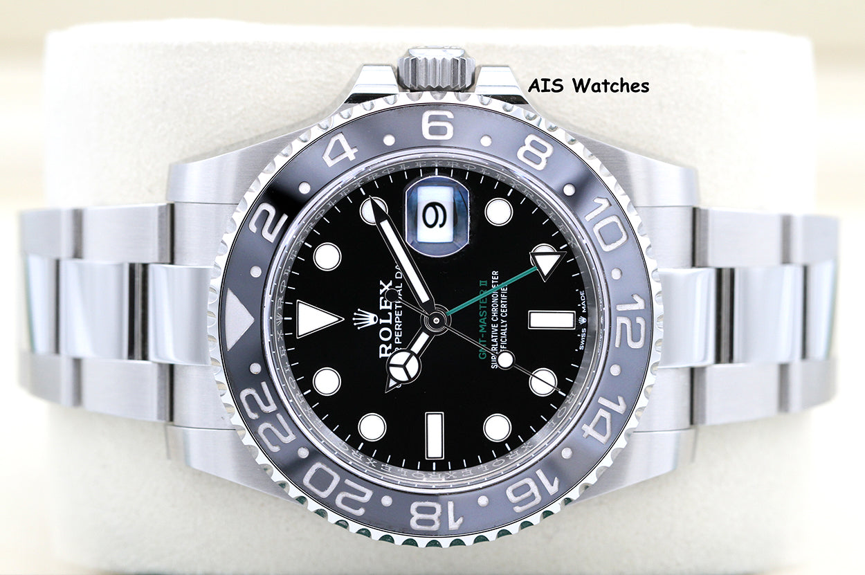 Rolex GMT Master II 126710GRNR Oyster Black / Grey Bezel Bruce Wayne B&P