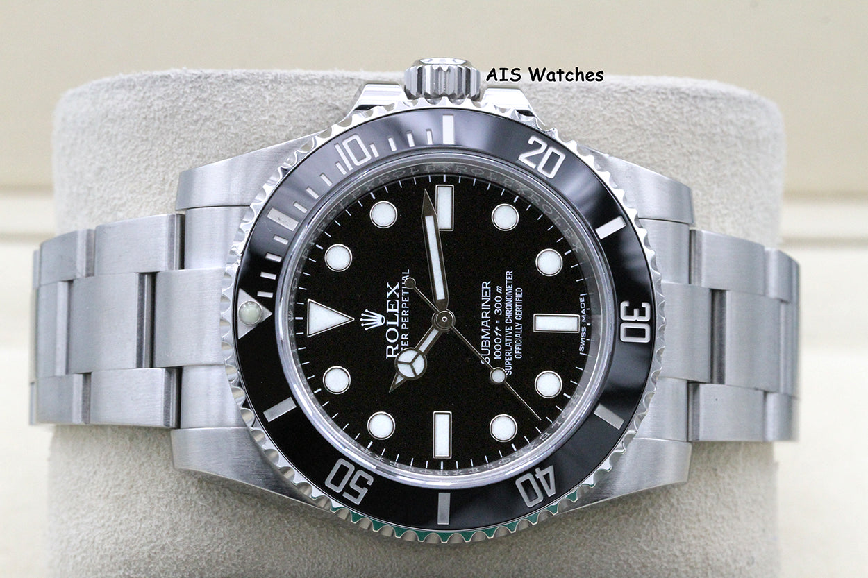 Rolex Submariner 114060 No Date 40MM Ceramic Bezel 2017 B&P