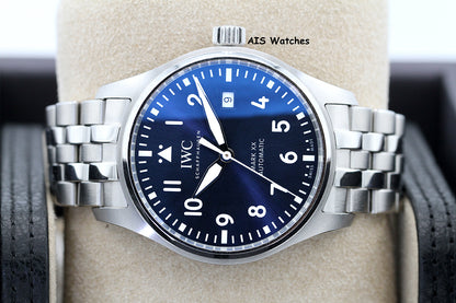 IWC Schaffhausen IW328204 Pilot's Watch Mark XX 40MM Blue Dial SS Bracelet 2025 B&P