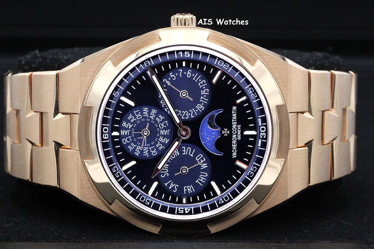 Vacheron Constantin 4300V Overseas Perpetual Calendar 18K Rose Gold Blue Dial BP
