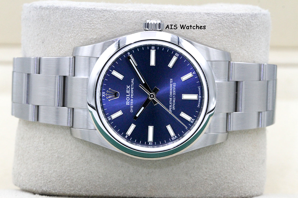 Rolex 124200 Oyster Perpetual 34 MM Blue Dial 2021 Box & Papers