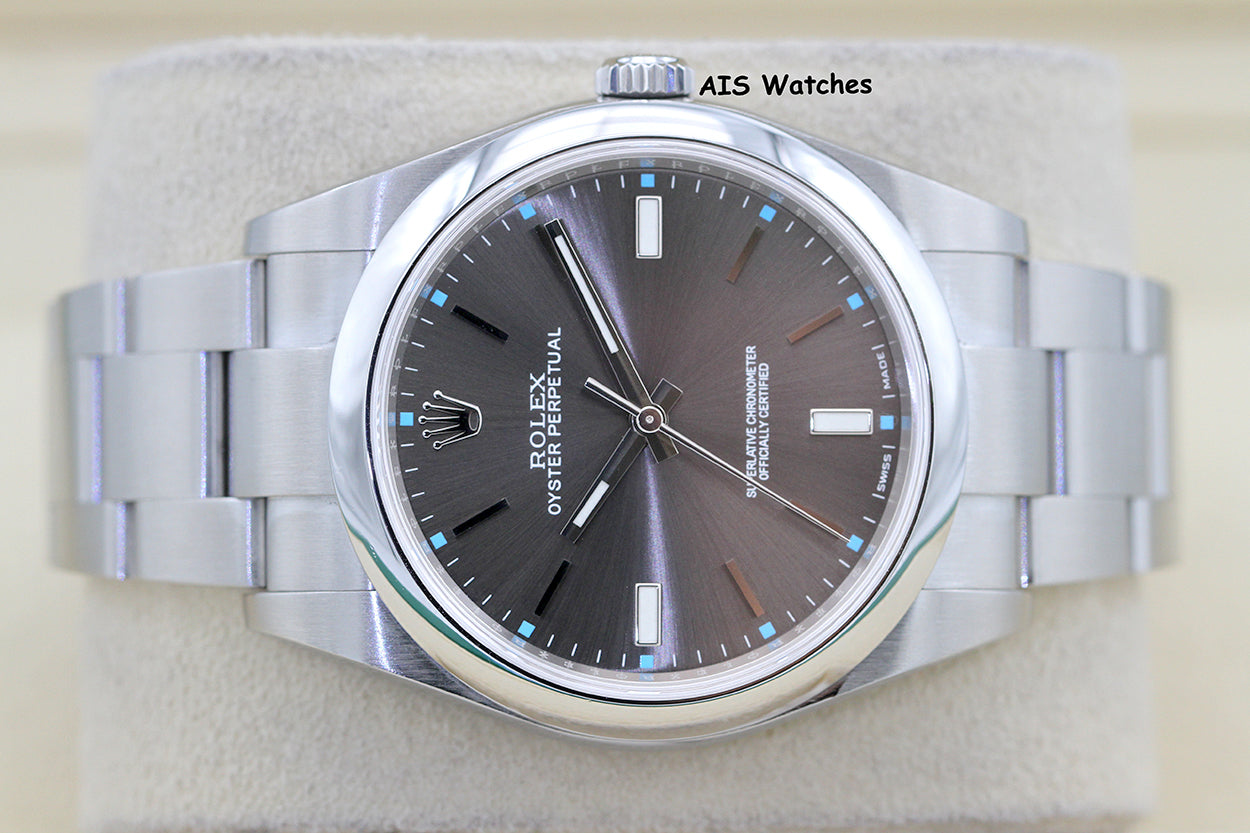 Rolex 114300 Oyster Perpetual 39MM Rhodium Dial 2018 Box & Papers