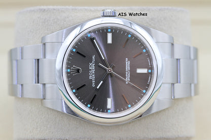Rolex 114300 Oyster Perpetual 39MM Rhodium Dial 2018 Box & Papers