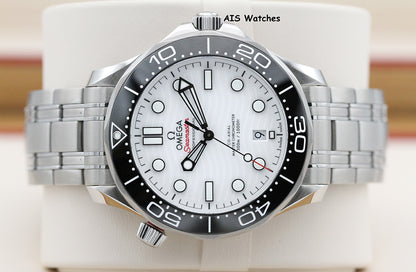 Omega Seamaster 300M SS 42MM Diver White Wave Dial 210.30.42.20.04.001 B&P