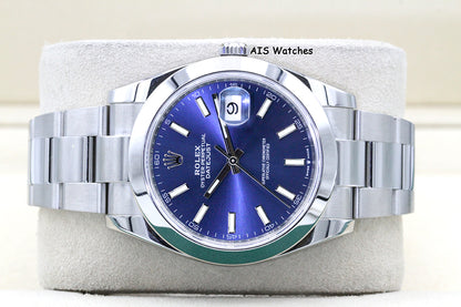 Rolex Datejust 41MM 126300 Blue Stick Dial Oyster Bracelet 2023 B&P