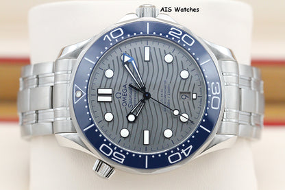 Omega Seamaster 300M SS 42MM Diver White Wave Dial 210.30.42.20.06.001 B&P