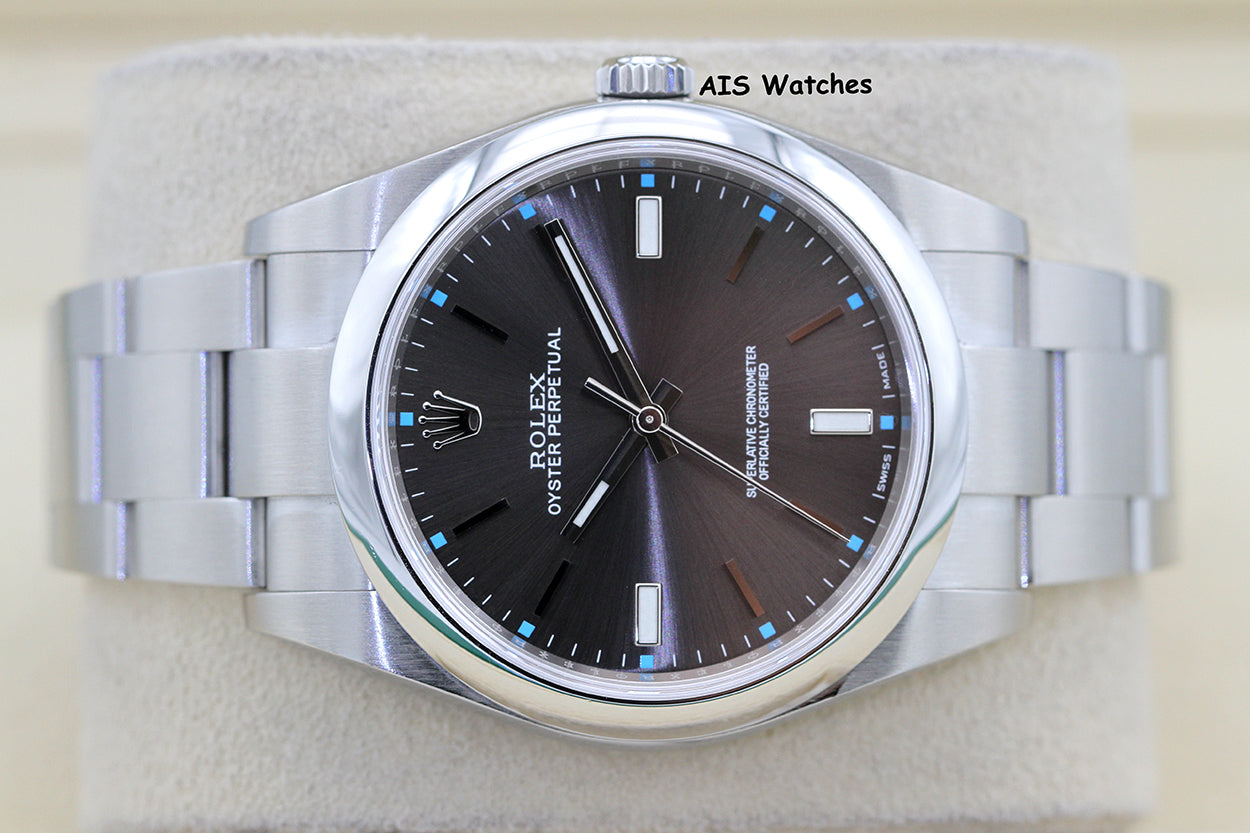 Rolex 114300 Oyster Perpetual 39MM Rhodium Dial 2018 Box & Papers