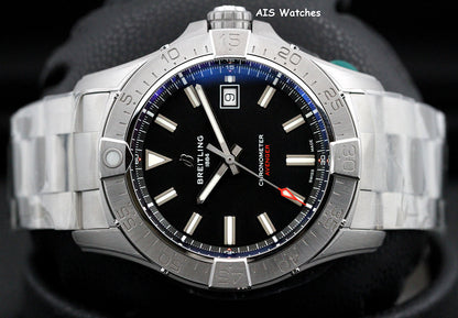 BNIB Breitling Avenger Automatic A17328101B1A1 Black Dial Bracelet SS 42MM B&P