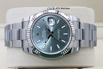 Rolex Datejust 41MM 126334 Mint Green Dial Oyster 2024 Box & Papers