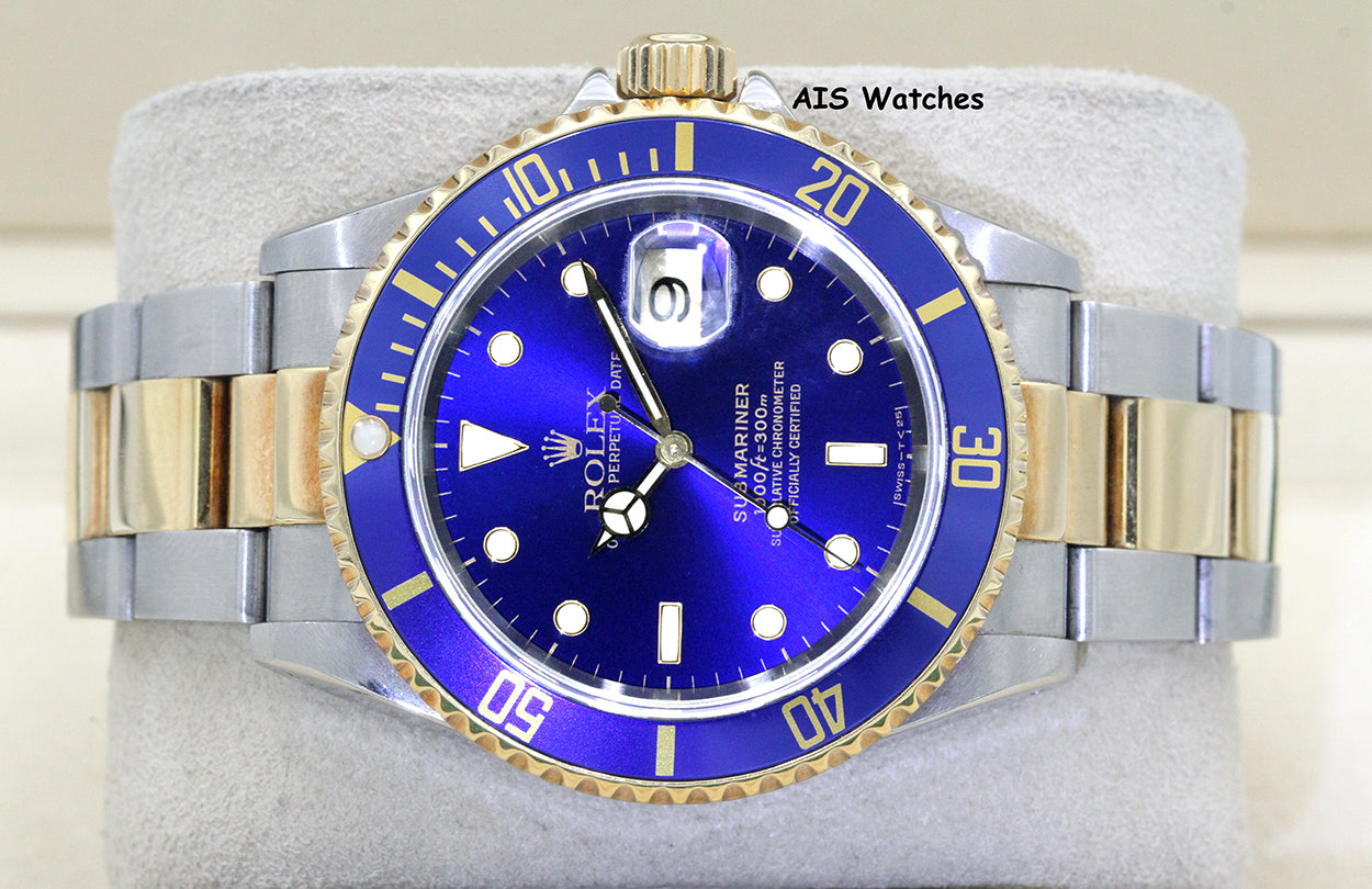 Rolex Submariner 16613 U Serial Blue Dial Box & Papers + RSC Card