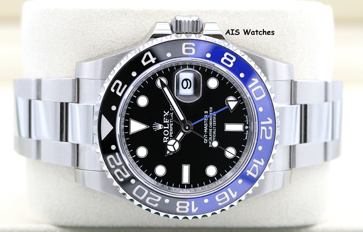 BNIB Rolex GMT Master II 126710BLNR Batman Oyster Bracelet Ceramic Bezel BP