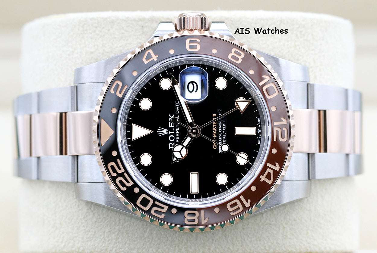 Rolex 126711 CHNR GMT Master II 18K Rose Gold / SS RootBeer Ceramic 2022 B&P