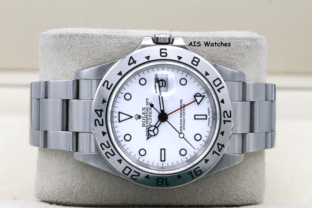 Rolex Explorer II 16570 Polar White Dial 40MM A Serial Box & Papers