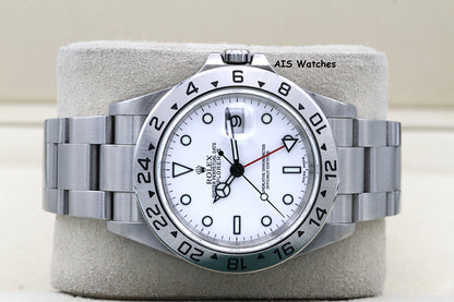 Rolex Explorer II 16570 Polar White Dial 40MM A Serial Box & Papers