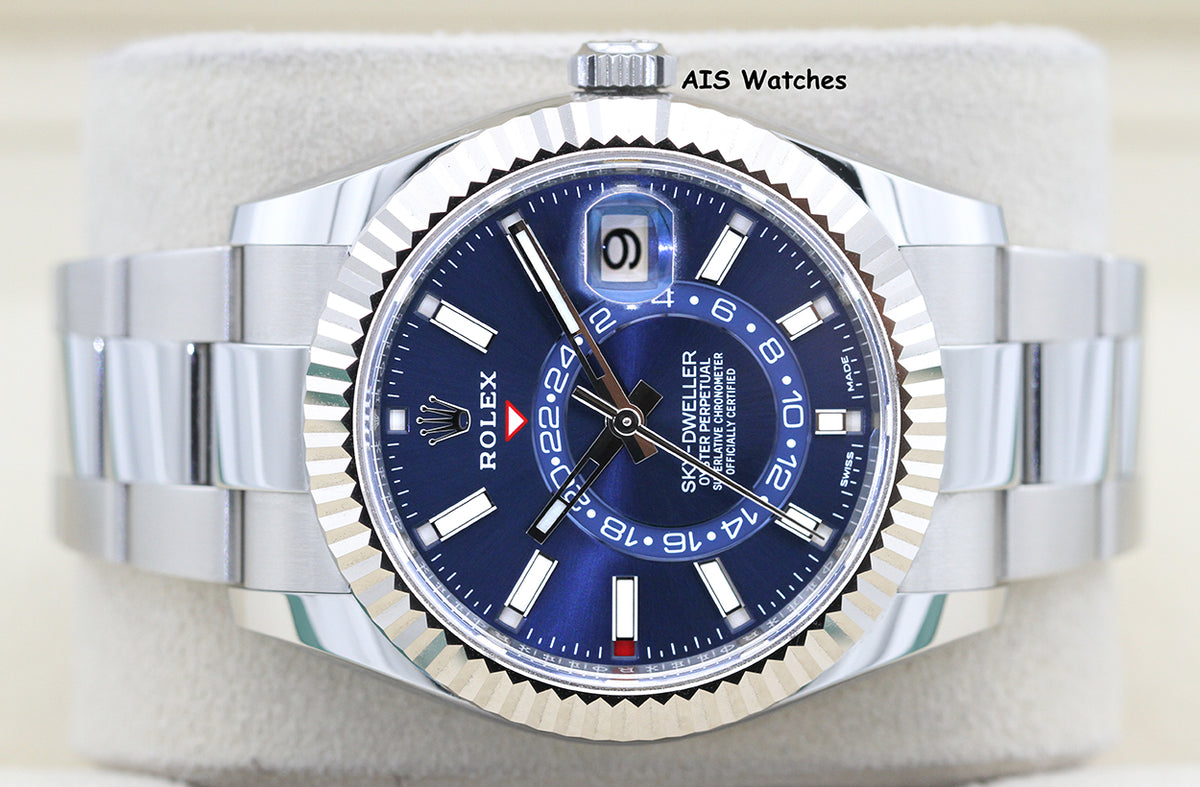 Rolex 326934 Sky-Dweller Stainless Steel Blue Dial Oyster 2021 Box & Papers